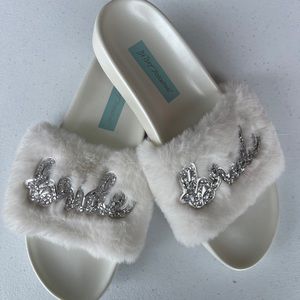 Betsy Johnson bride slippers never worn
